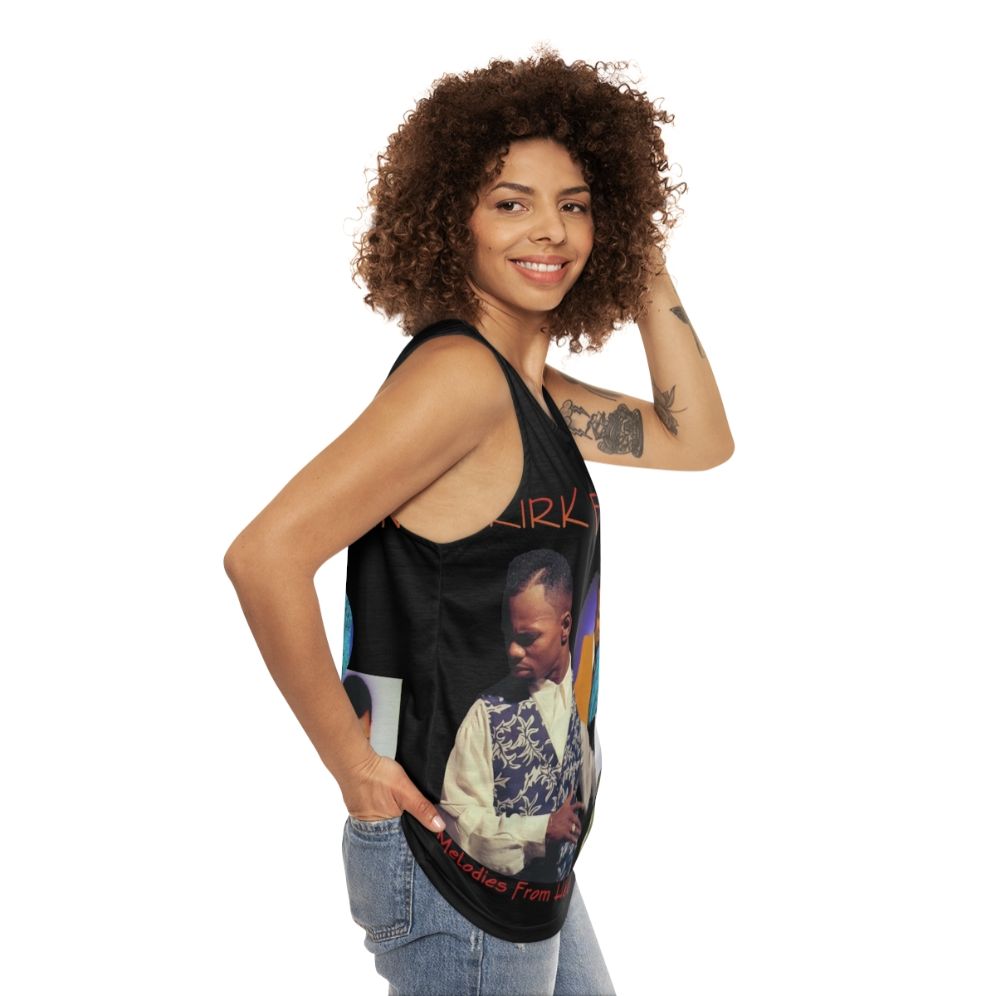 Kirk Franklin 90s music inspired black tank top - women side