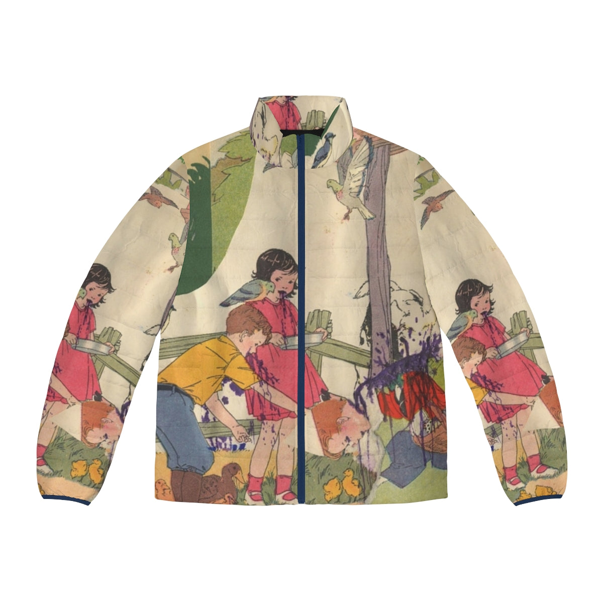 Animal Collective Merriweather Post Pavilion inspired puffer jacket