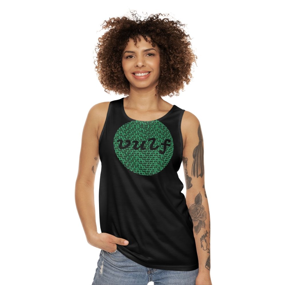 Vulfpeck green circle print unisex tank top - women