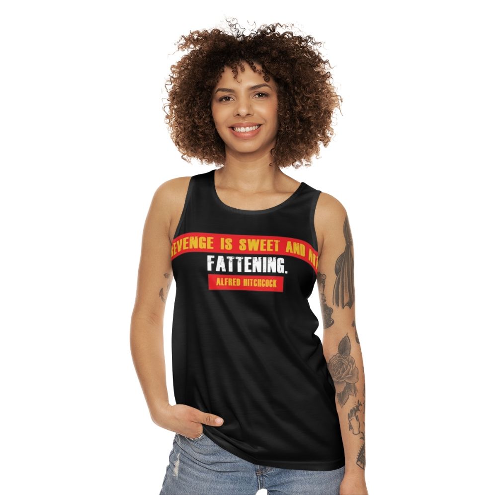 Alfred Hitchcock "Revenge is Sweet" Unisex Tank Top - women