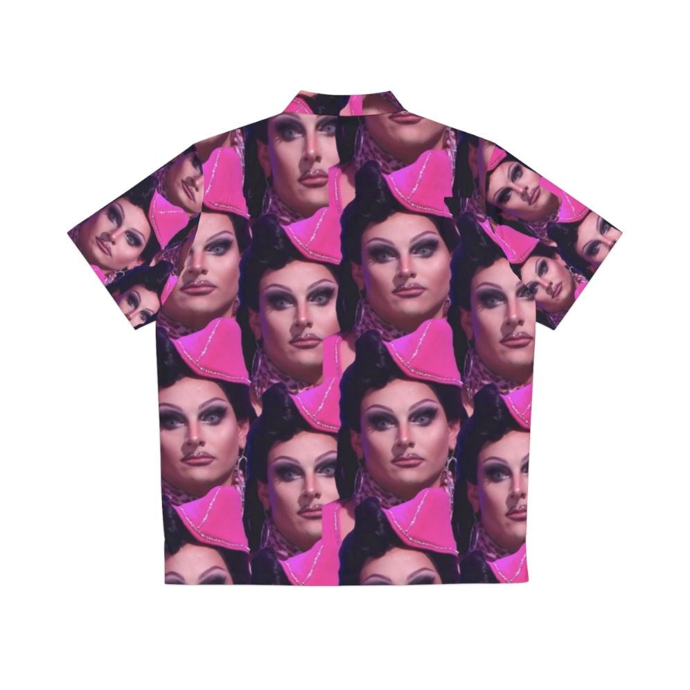 Jan Meme Design Hawaiian Shirt featuring RuPaul's Drag Race graphics - Back