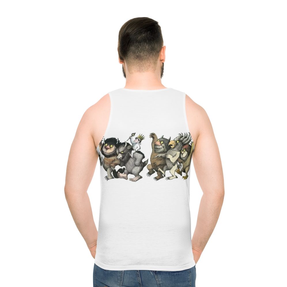 Wild Things Romp Graphic Unisex Tank Top - men back