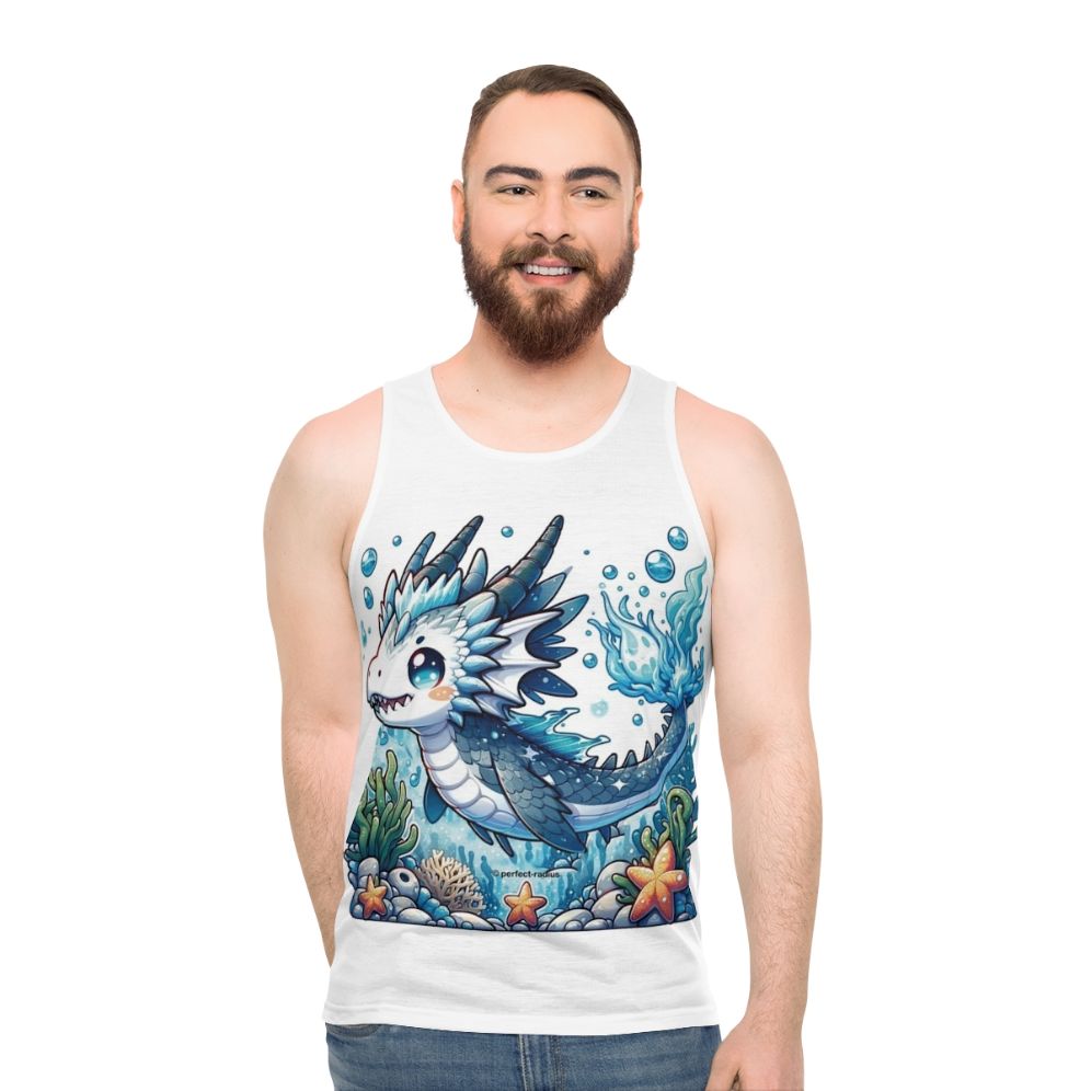 Mythical dragon fish unisex tank top - men