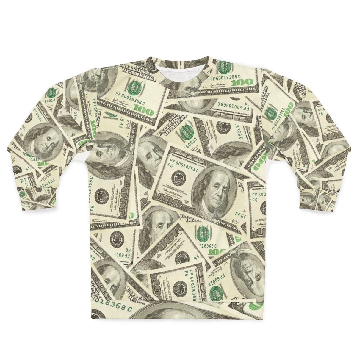 100 Dollar Bills Graphic Sweatshirt