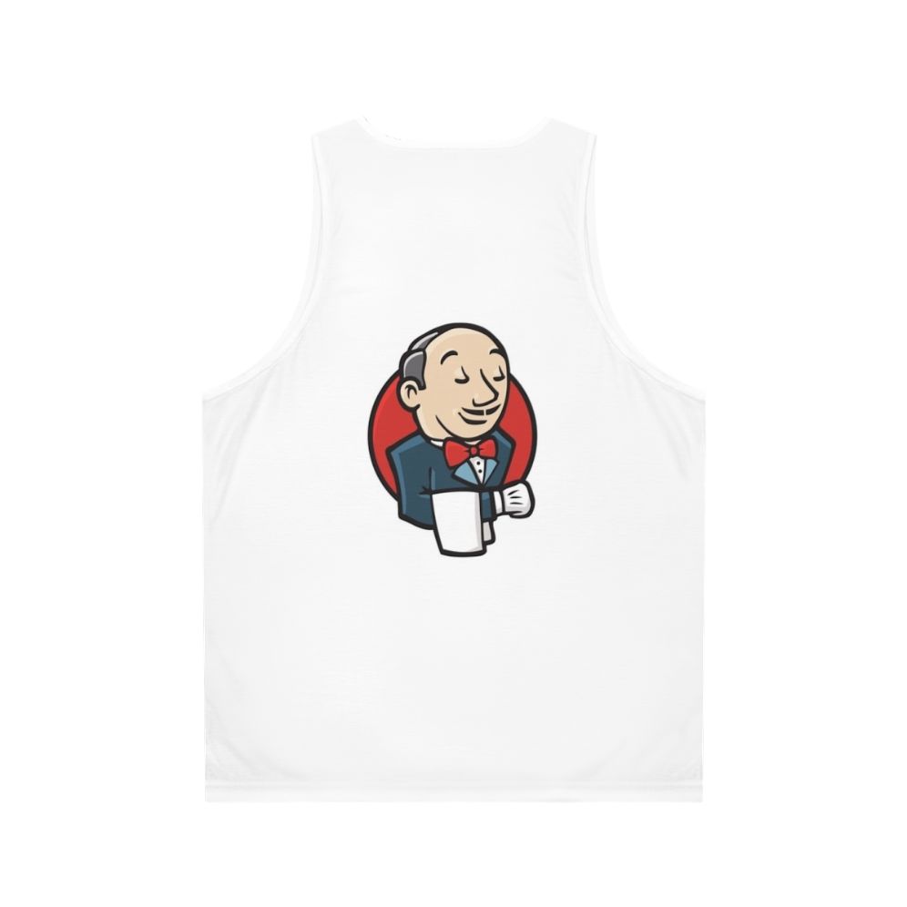 Jenkins Logo Unisex Java Developer Tank Top - Back