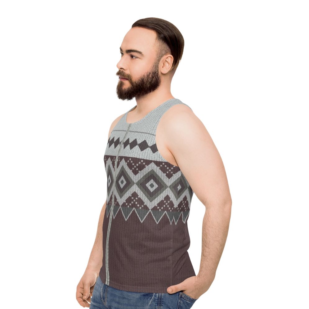 Inspired by Derek Jumper No. 1 Unisex Comedy Tank Top - men side