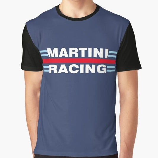 Vintage Martini Racing Graphic T-Shirt with classic car design