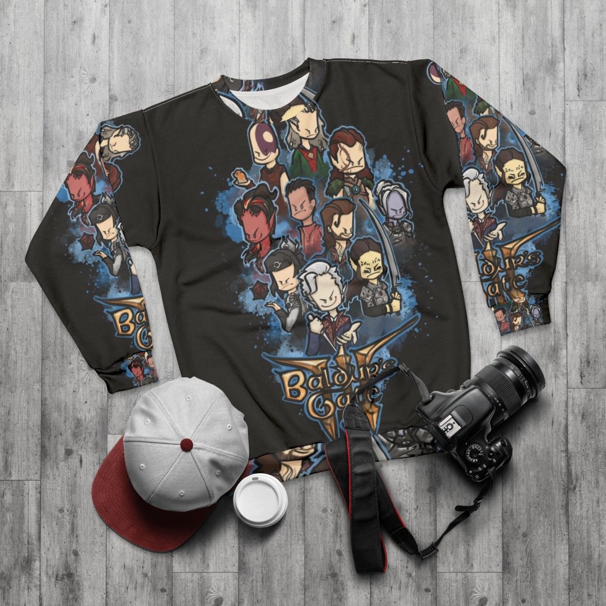 Baldur's Gate D&D Party Sweatshirt - flat lay