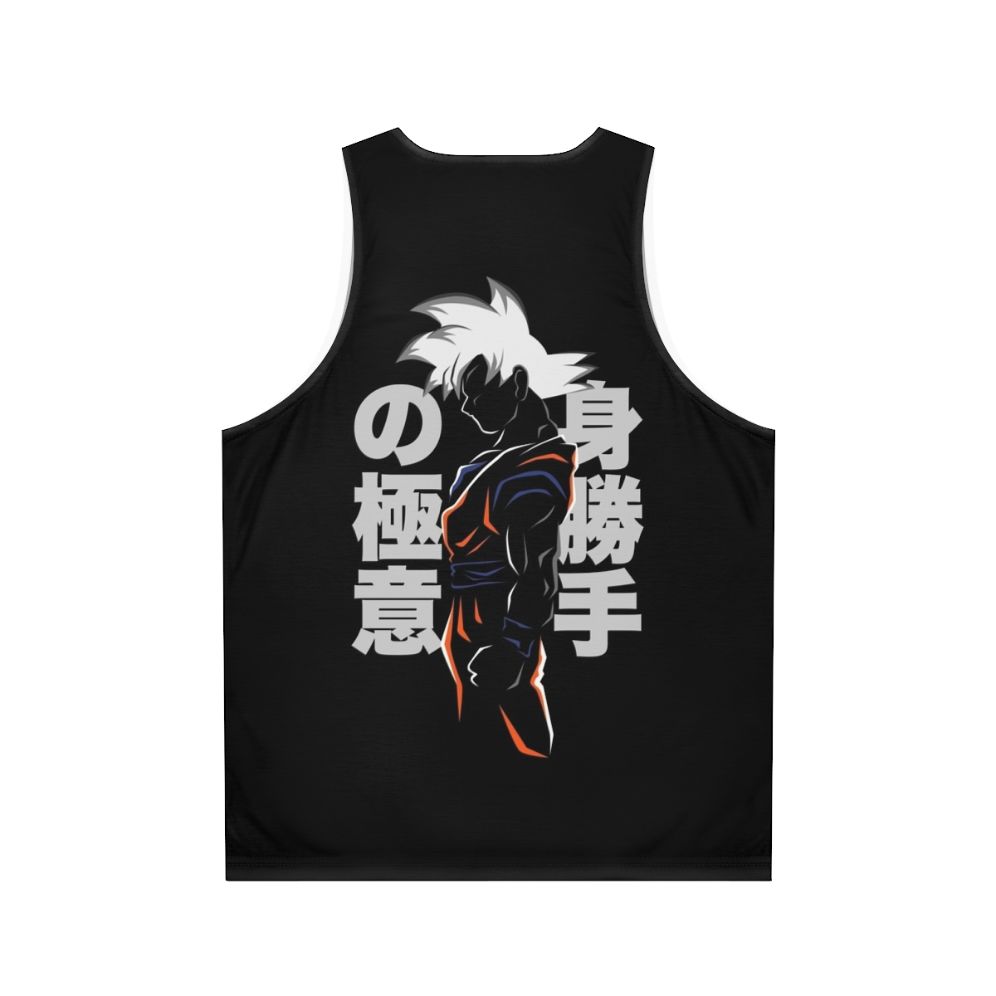 Dragon Ball Z Unisex Tank Top with Saiyan Pride Minimal Design - Back