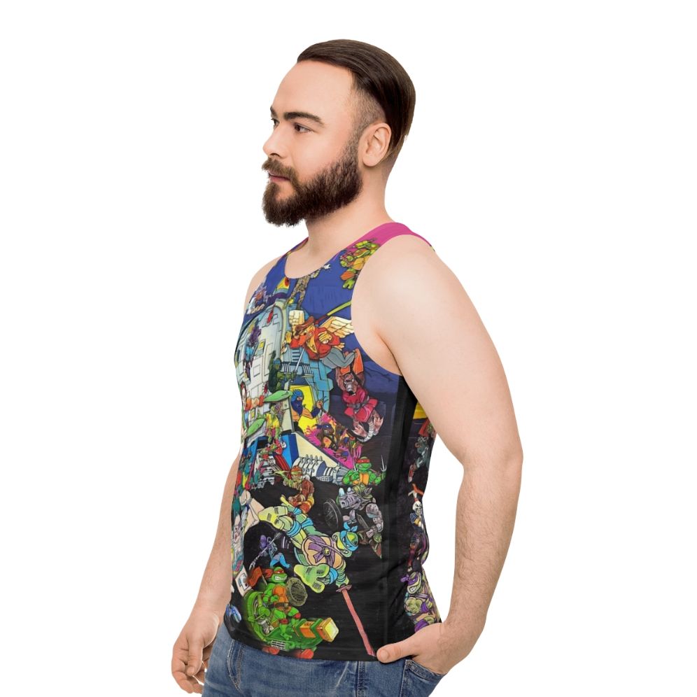 Vintage Ninja Turtles Classic Art Unisex Tank Top - men side