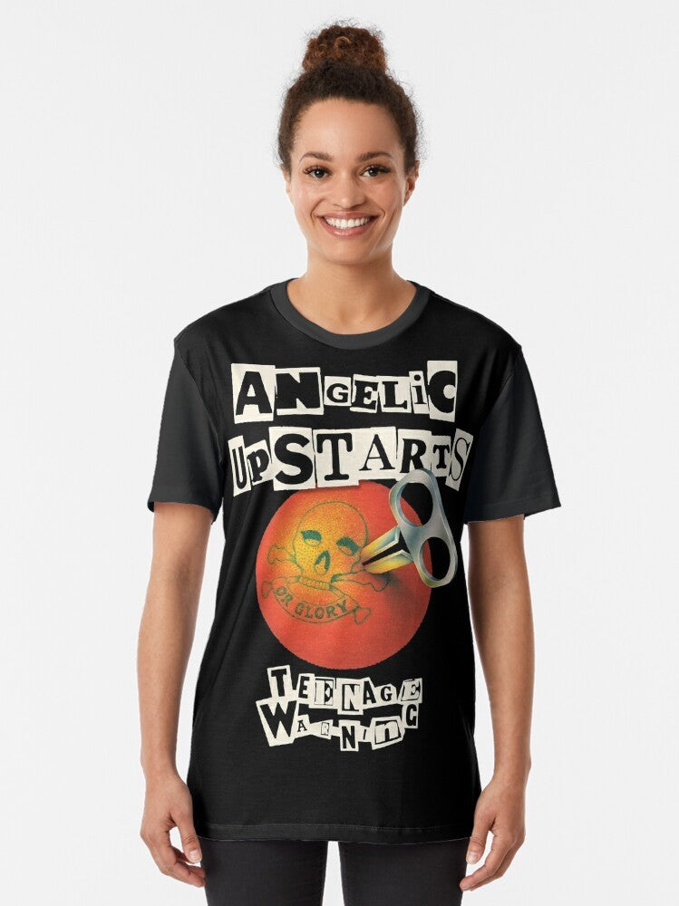 Angelic Upstarts "Teenage Warning" punk rock vintage graphic t-shirt - Women