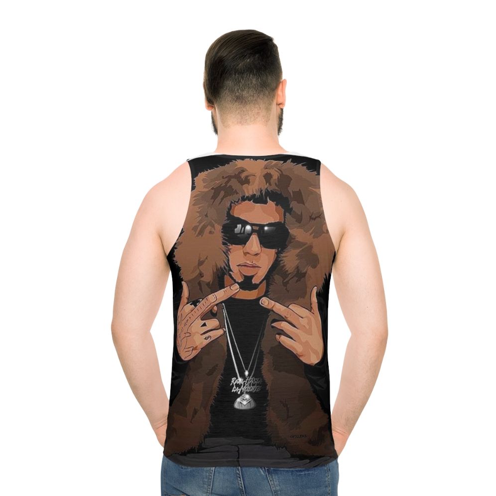 Anuel Aa Unisex Reggaeton Music Tank Top - men back