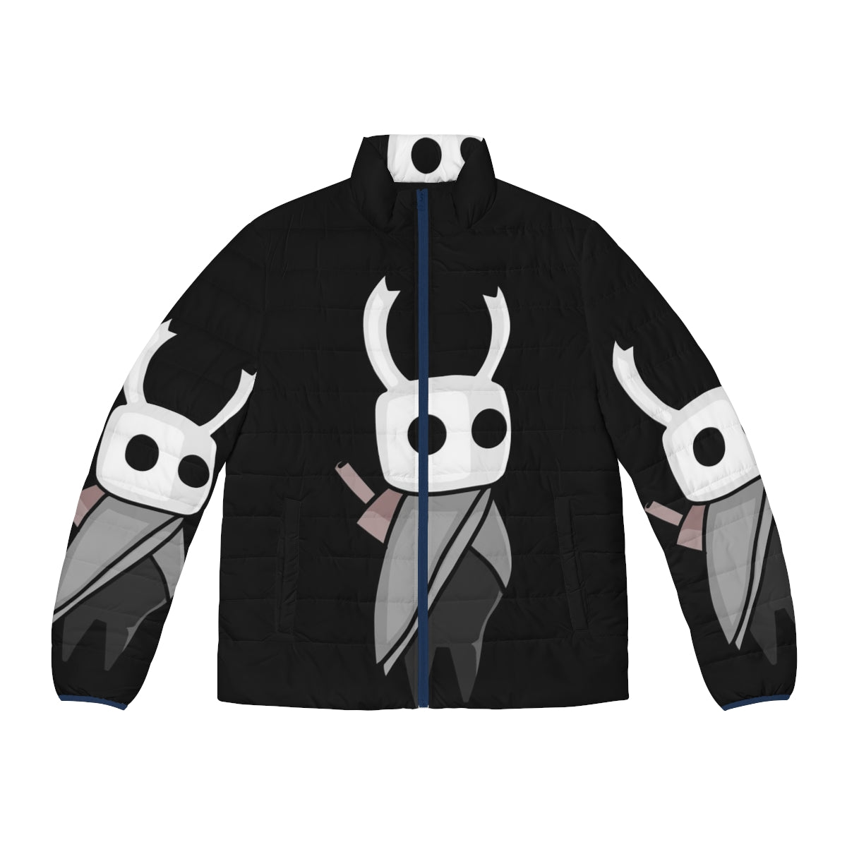 Hollow Knight inspired puffer jacket for gaming enthusiasts