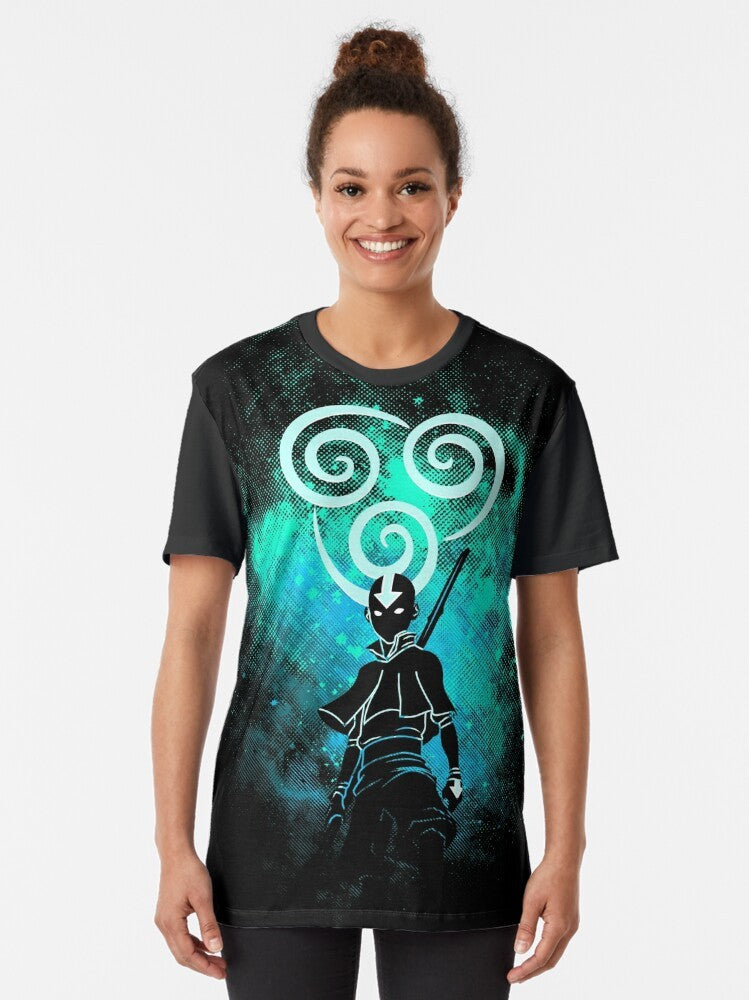 The Last Airbender inspired graphic t-shirt with an air element design - Women