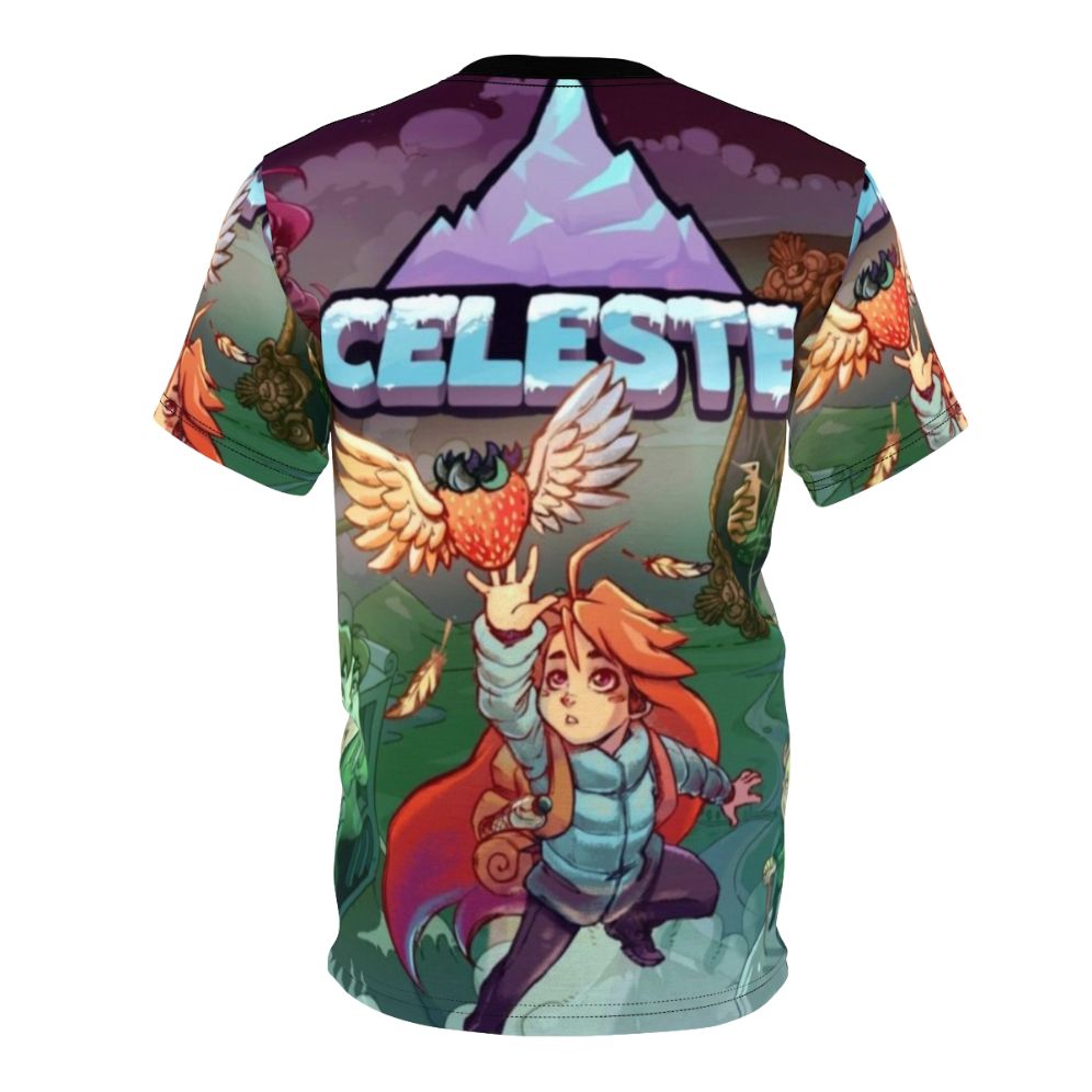 Retro gaming inspired Celeste video game t-shirt - Back