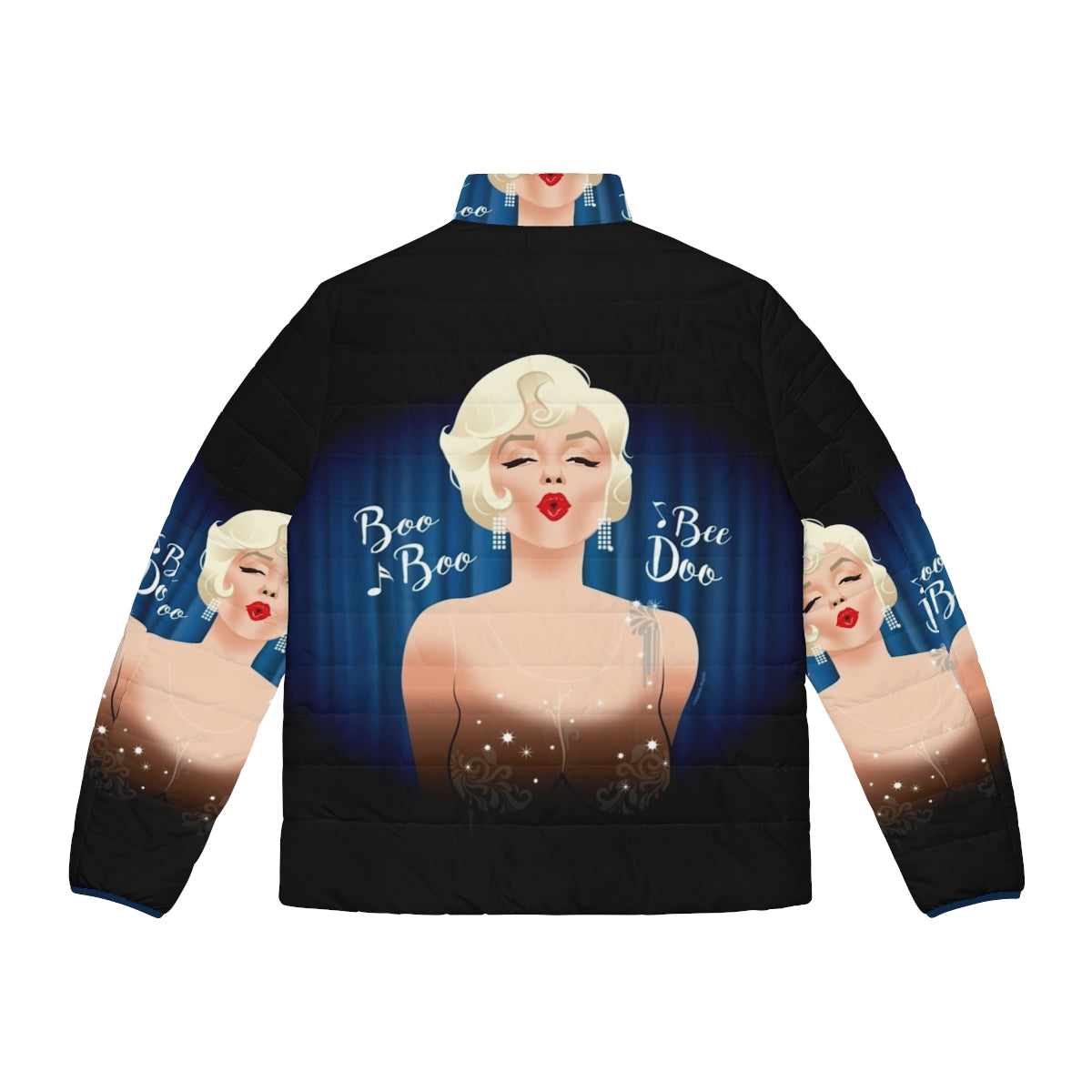 Sugar Puffer Jacket featuring Marilyn Monroe's iconic Hollywood glamour - Back