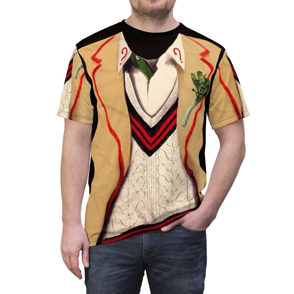 Retro 5th Doctor T-Shirt Design with Peter Davison Likeness - men front