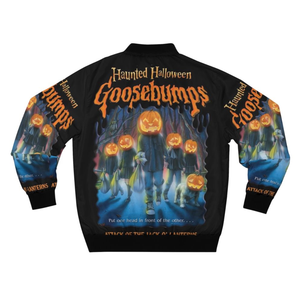 Haunted Halloween Goosebumps-themed bomber jacket - Back