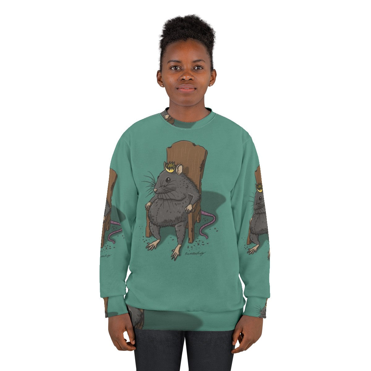 Funny and cute rat king sweatshirt - women