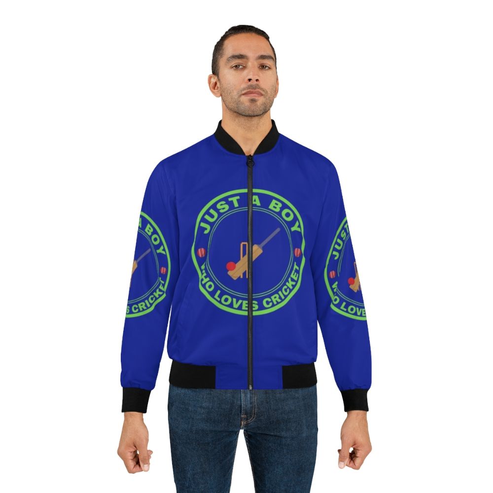 Cricket Lover's Bomber Jacket - Featuring a cricket ball and bat design for the ultimate cricket fan - Lifestyle