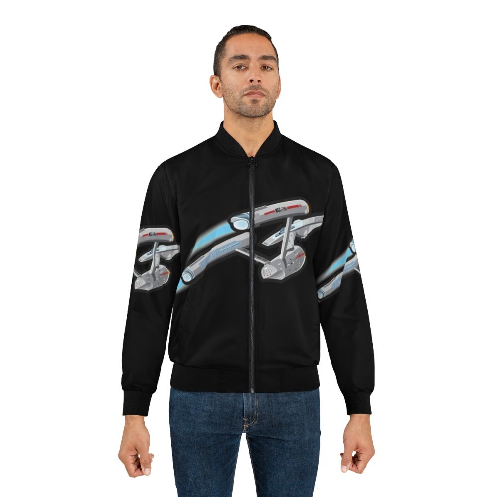 Star Trek Enterprise Classic Bomber Jacket with Captain Kirk and Spock - Lifestyle