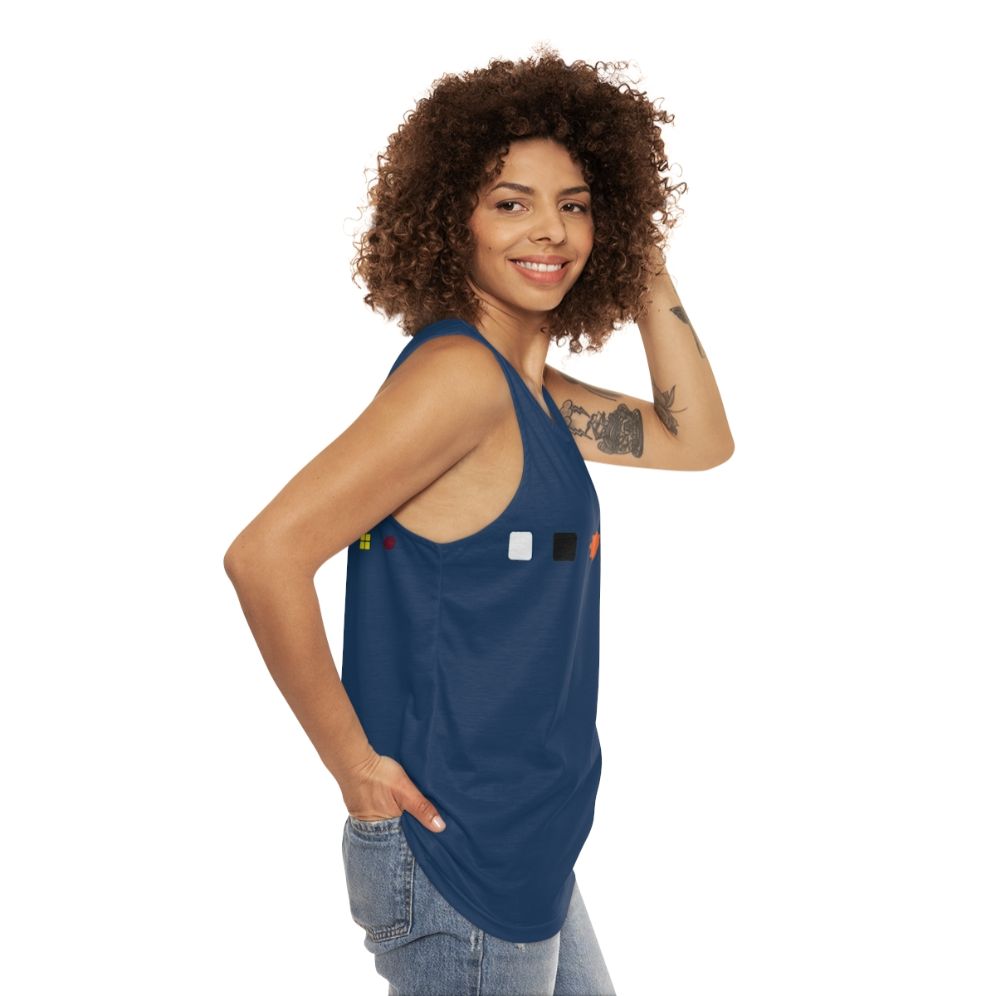 The Witness Puzzle Design Unisex Tank Top - women side