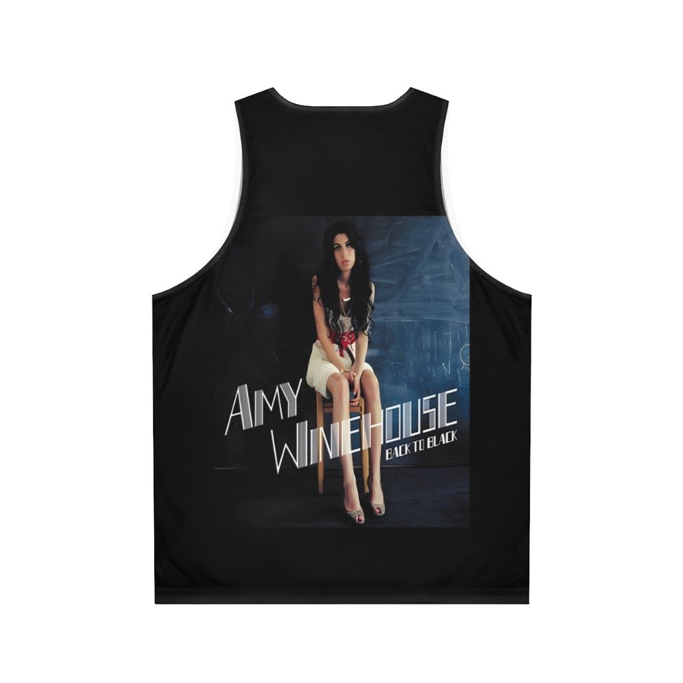 Amy Winehouse Unisex Tank Top with Vintage Inspired Design - Back