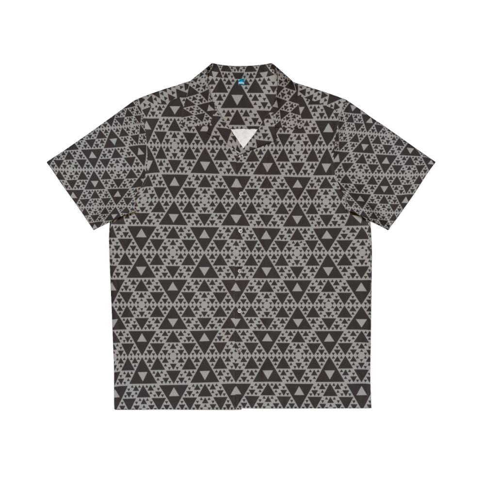 Motion Capture Pattern Hawaiian Shirt with Spiderman Inspired Sierpinski Triangle Design