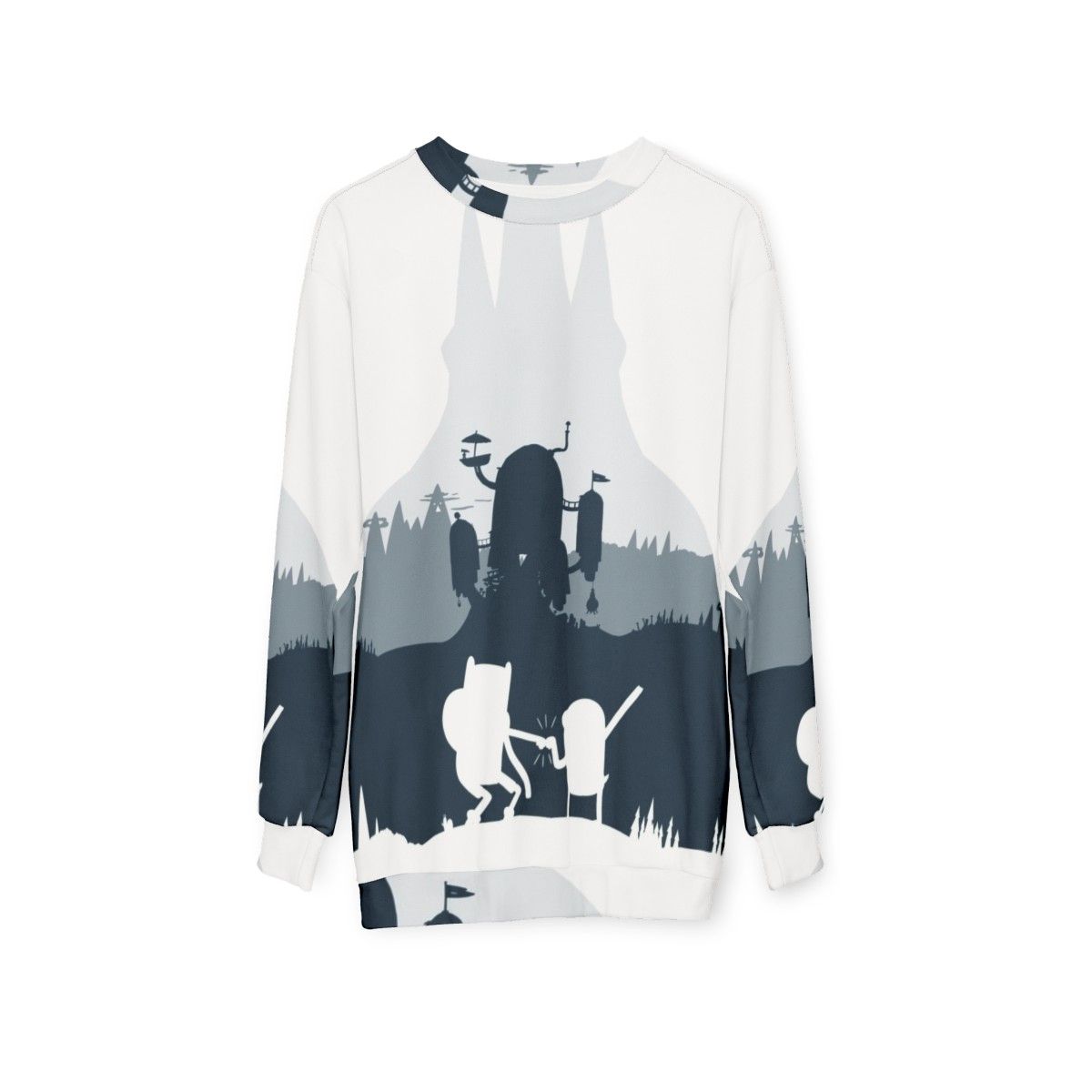 Ice King Silhouette Adventure Time Sweatshirt - hanging