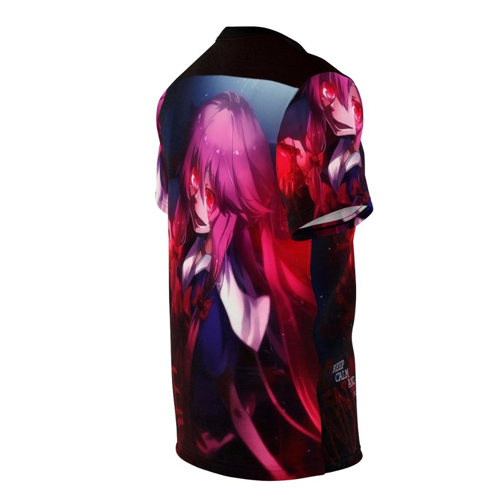 Mirai Nikki-inspired anime t-shirt with yuno gasai character - men right