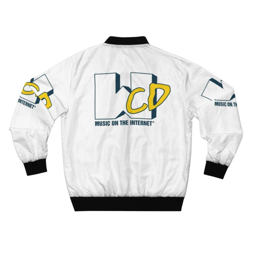 Stylish music bomber jacket with CD logo in light design - Back