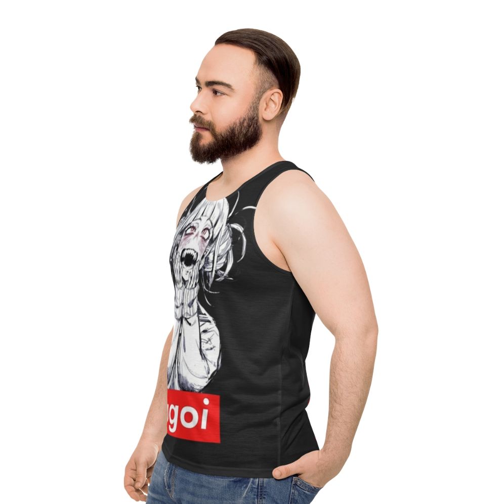 Unisex anime-inspired graphic tank top - men side