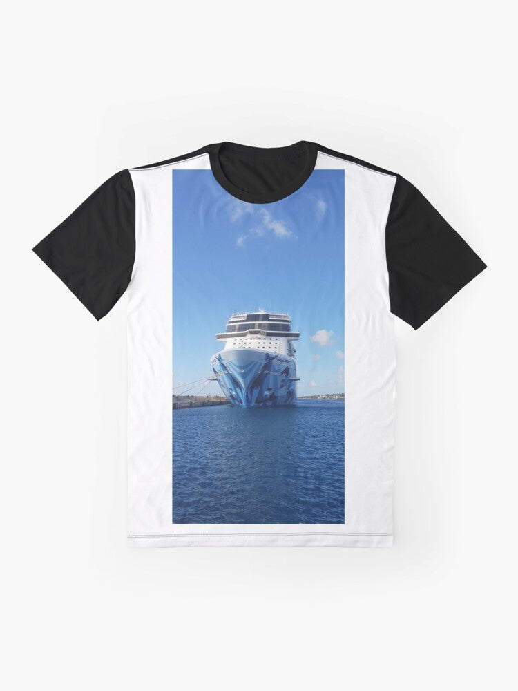 Norwegian Bliss Cruise Ship Graphic T-Shirt - Flat lay