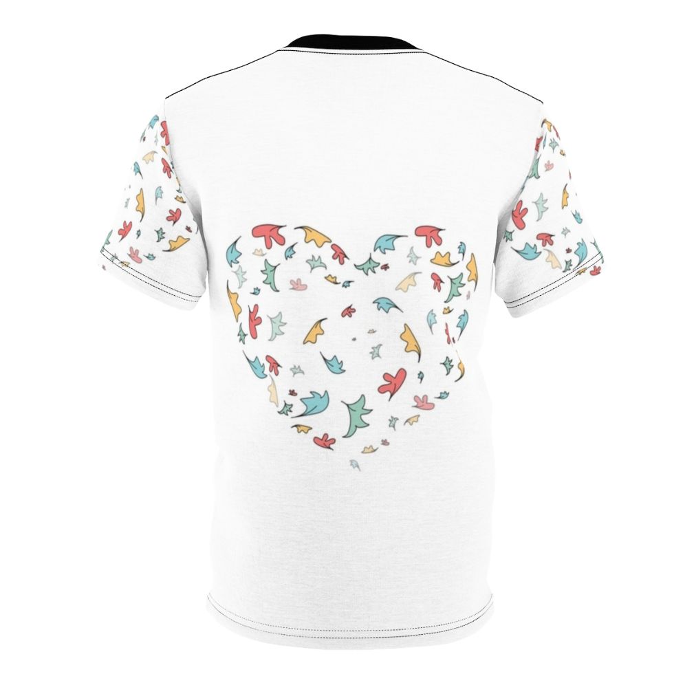 Heartstopper inspired art print t-shirt featuring leaves design - Back