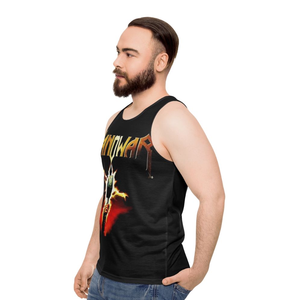 Manowar heavy metal unisex tank top - men side