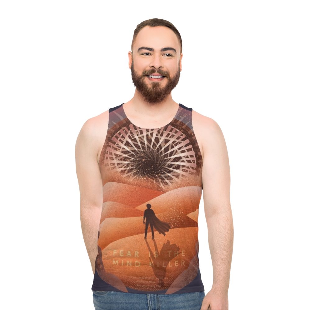 Dune-inspired "Fear is the Mind Killer" unisex tank top - men