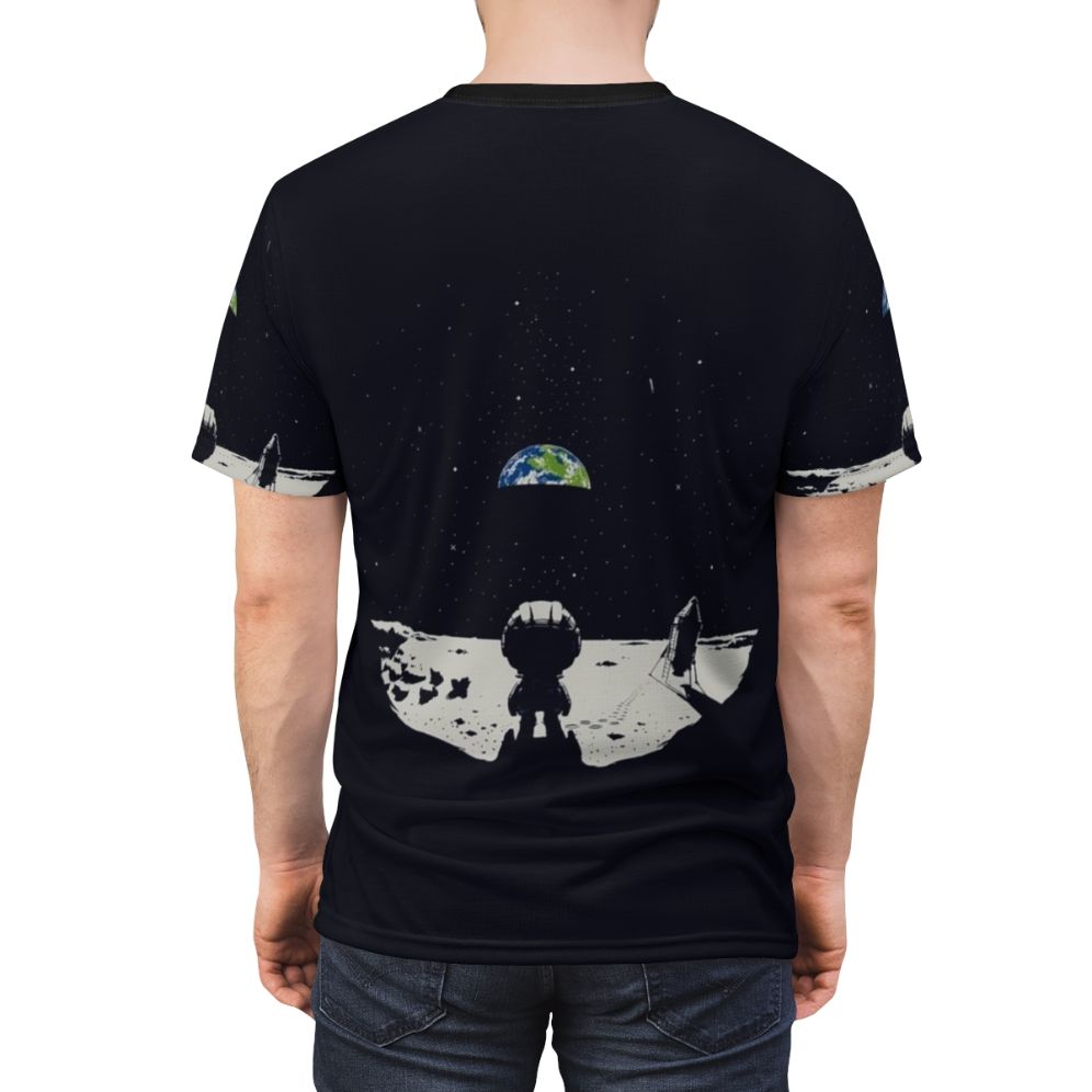 Kerbal Space Program Inspired T-shirt with Lonely Space Design - men back