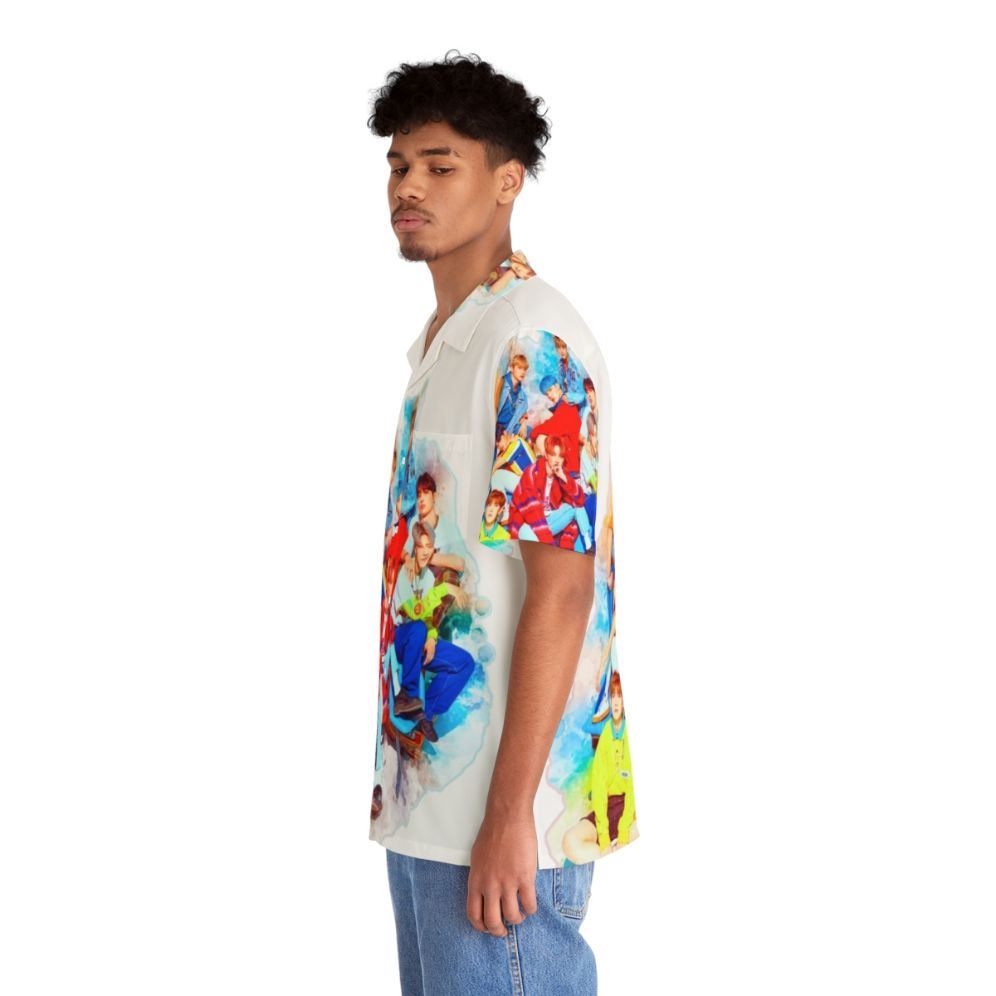 Ateez Hawaiian shirt with vibrant pattern - People Left