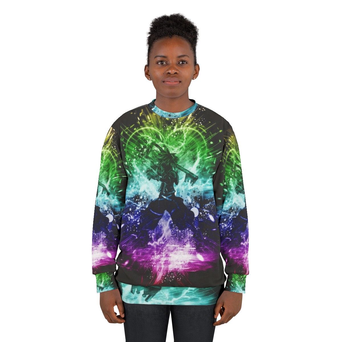 Kingdom Hearts Sweatshirt with Vibrant Pop Art Design - women