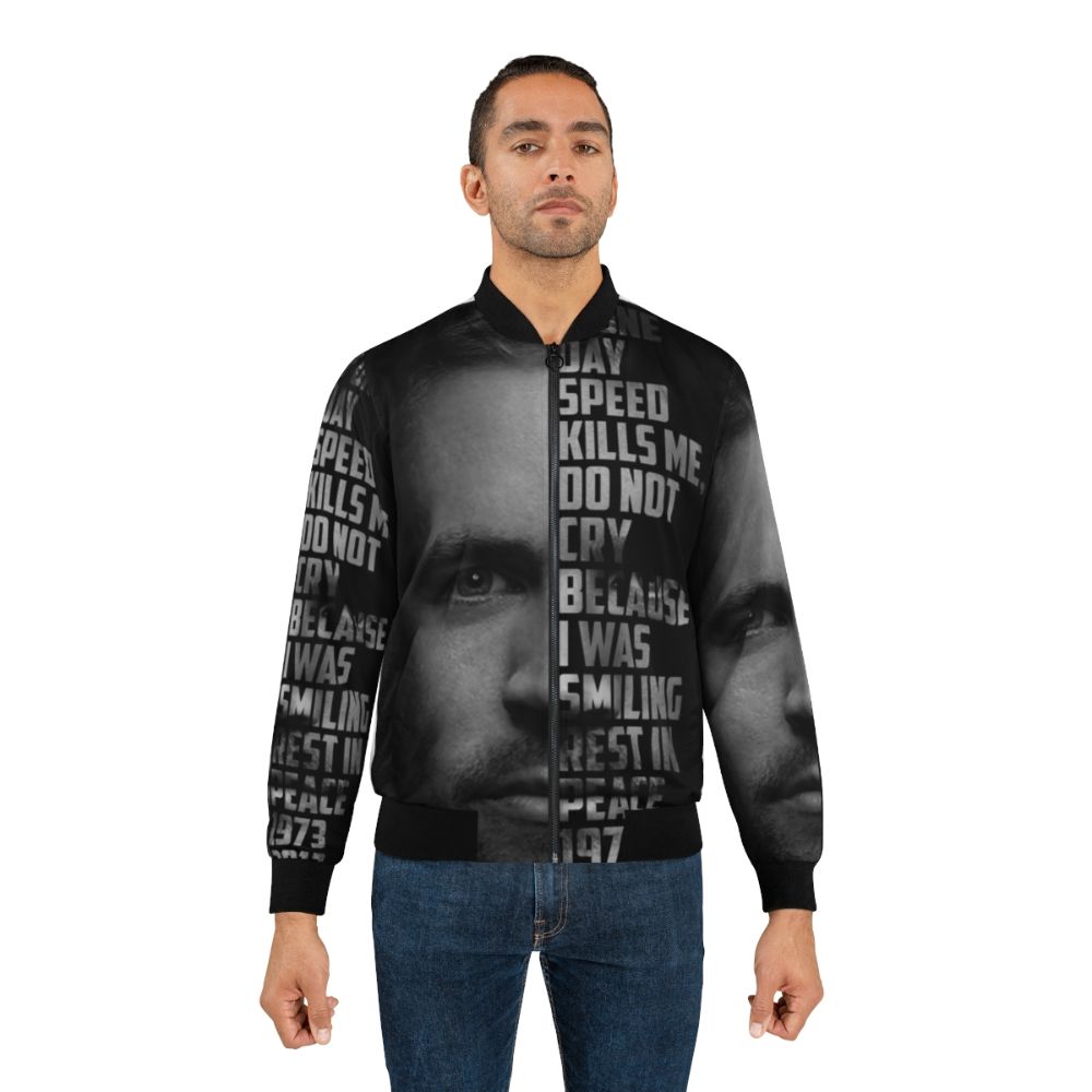 Paul Walker Celebrity Text Portrait Bomber Jacket - Lifestyle