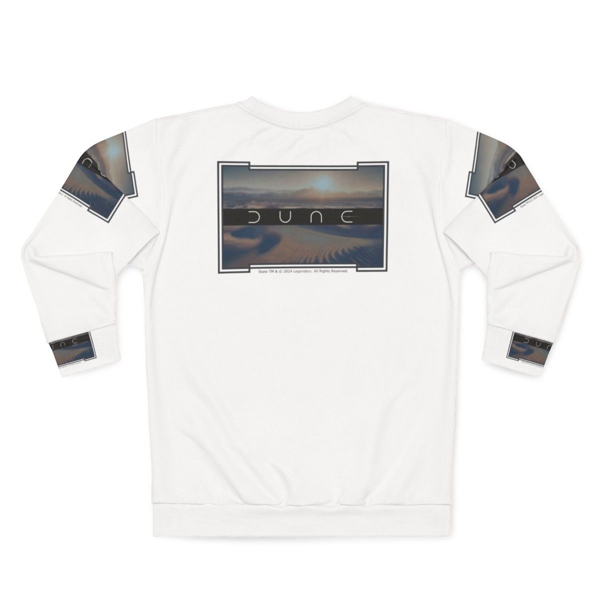 Dune movie inspired unisex sweatshirt with white background - Back