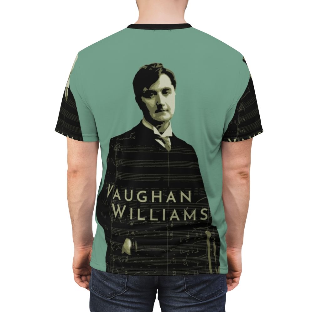 Retro T-shirt featuring the British composer Ralph Vaughan Williams - men back