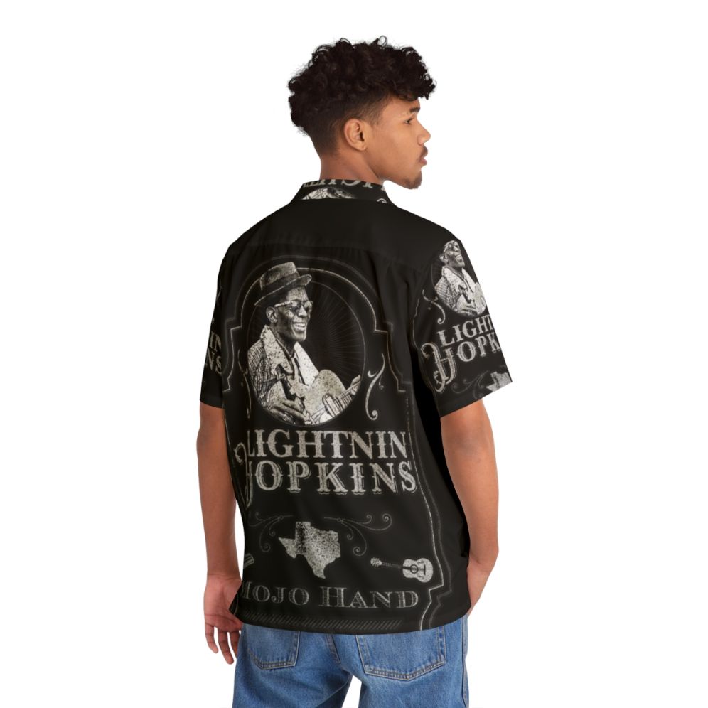 Lightnin Hopkins tribute Hawaiian shirt featuring blues guitar and Texas blues music - People Back