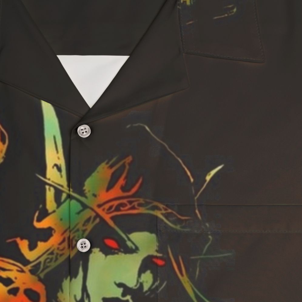 Dark Lady Sylvanas Windrunner Warcraft Hawaiian Shirt - Detail