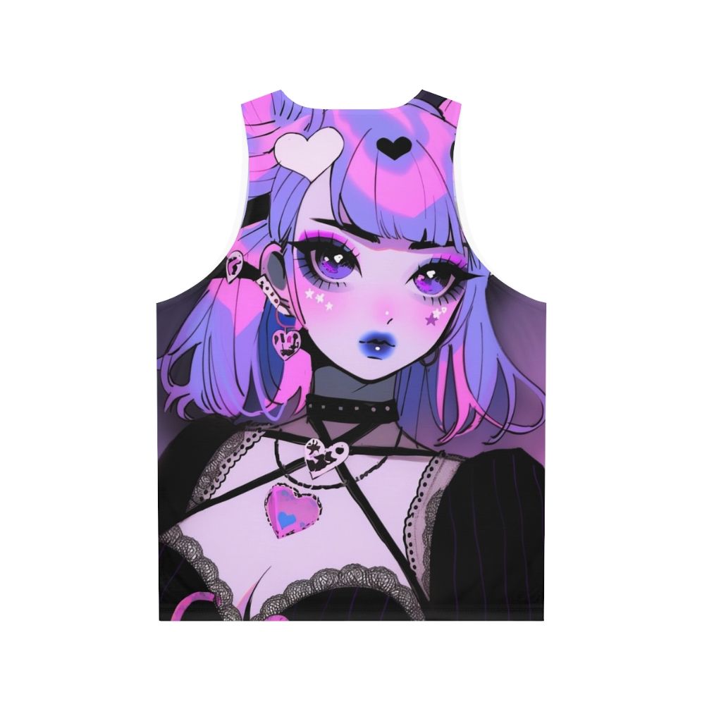 Kawaii anime inspired unisex goth tank top - Back