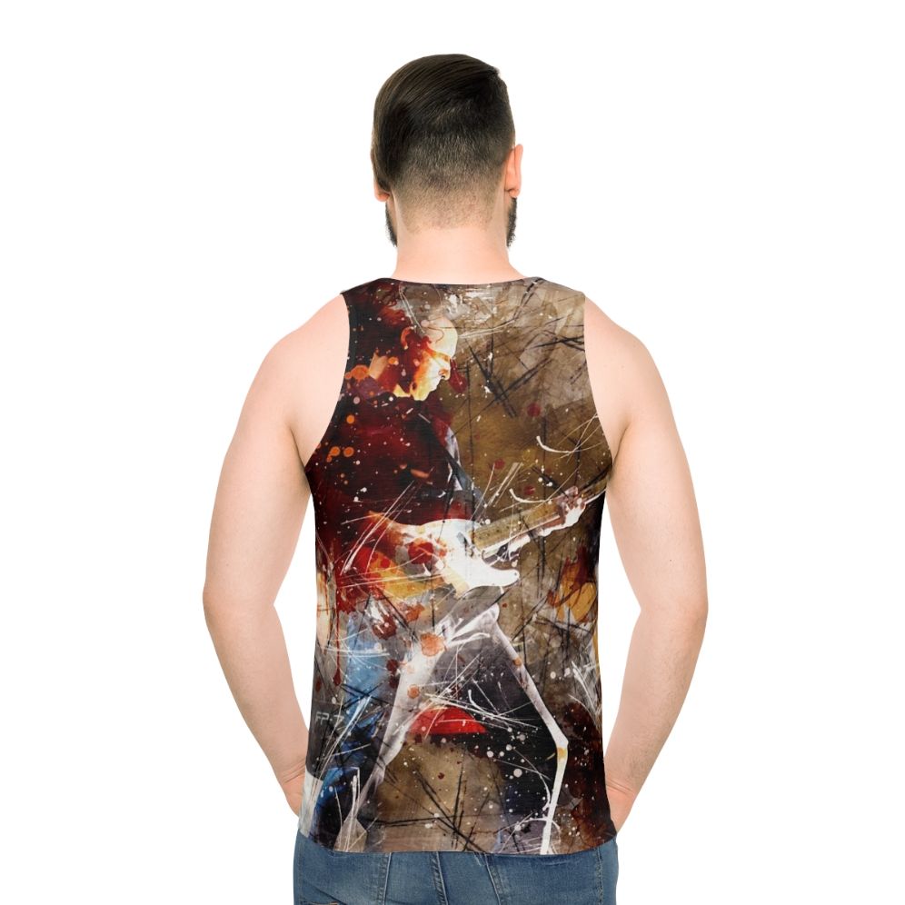 Unisex Aztec Camera Music Apparel Abstract Tank Top - men back