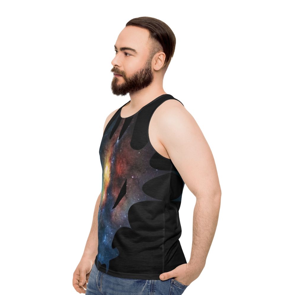 Cosmic Watercolor Legendary Animals Dragon Unisex Tank Top - men side