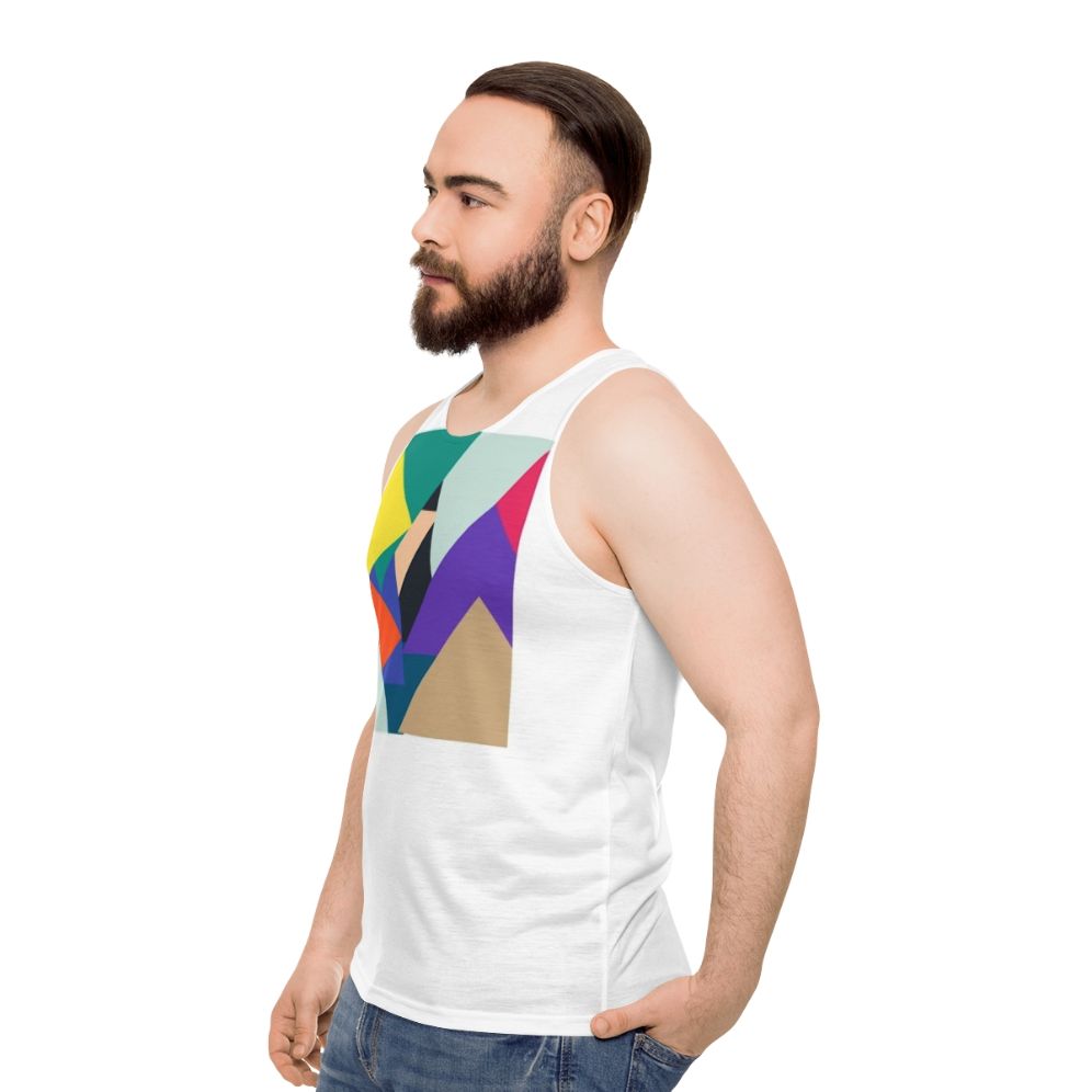 Unisex geometric tank top - men side