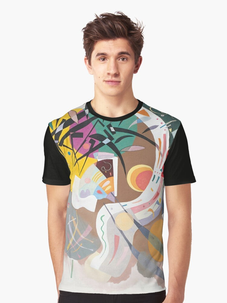 Wassily Kandinsky inspired abstract art t-shirt with colorful geometric design - Men