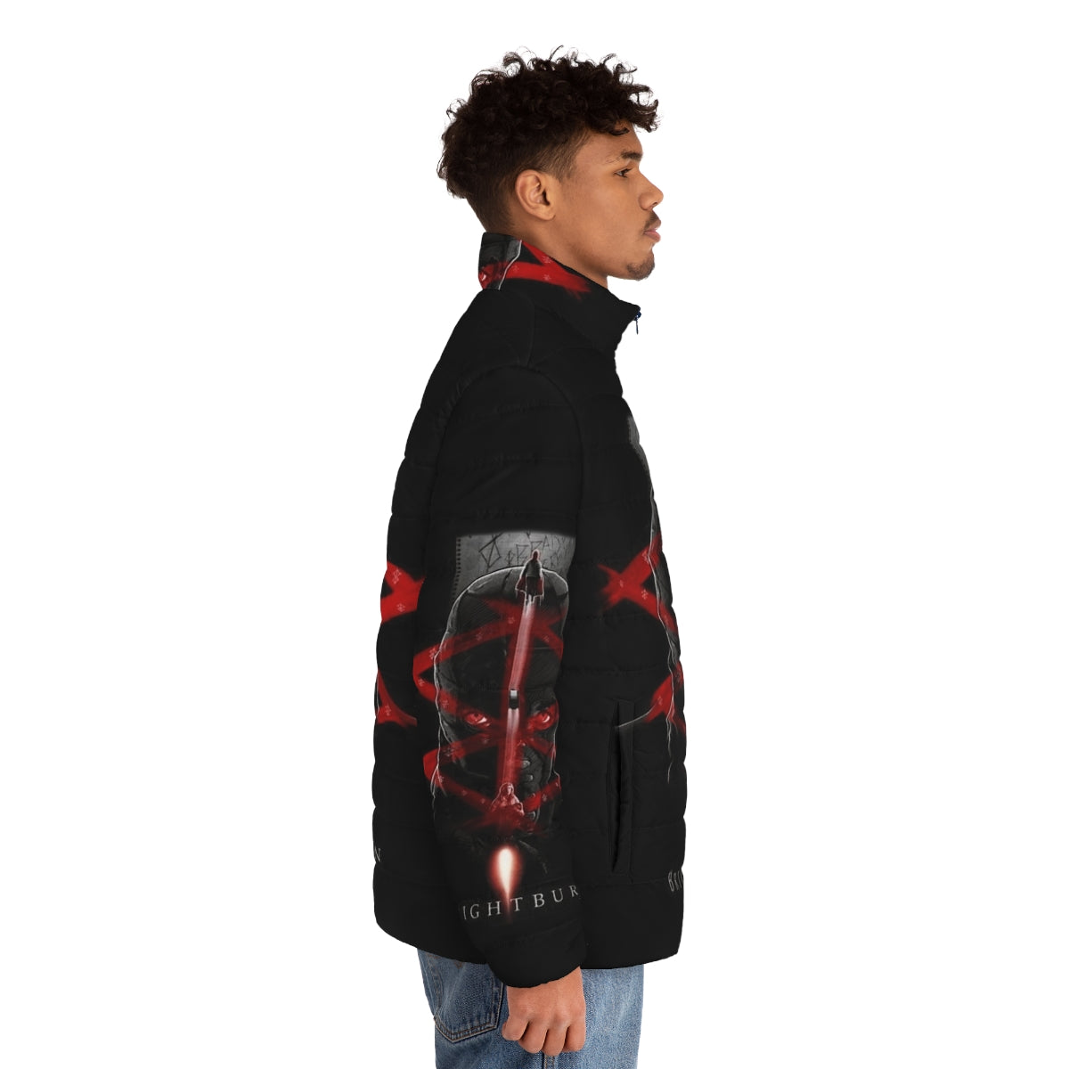 Brightburn Puffer Jacket - Horror Superhero Outerwear - men side right